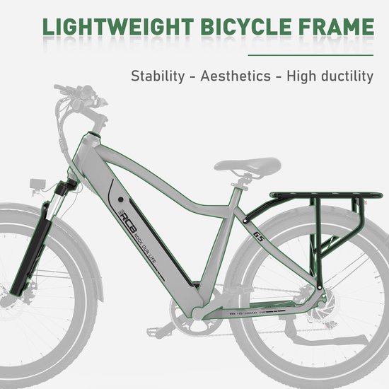 RCB G5 Elektrische Fiets - 27.5 Inch - Lichtgewicht Aluminium Frame - 250W Motor - 36V 13Ah Verwijderbare Batterij - 7 Versnellingen - Met App, NFC & LCD Display - Comfortabel & Roestvrij - Voor Dames en Heren - Actieradius 80km-zilver van RCB — afbeelding 5