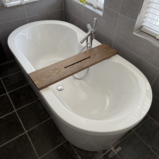 Maison DAM - eikenhout Terra marron - 90x20x3cm - Avec niche tablette - 2x huilé