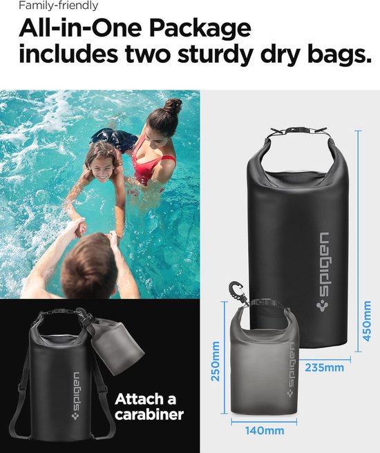 Sac étanche TAS 20L Noir – Ripstop TPU – Léger Et Résistant