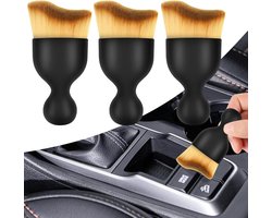 3 stuks - Autoreinigingsborstel - Reinigingsborstel - schoonmaak borstel - auto-interieur reinigingsborstel - auto-interieur stofborstel - zachte borstel - voor autodashboard , airconditioningroosters - krasvrij - 9*5 cm