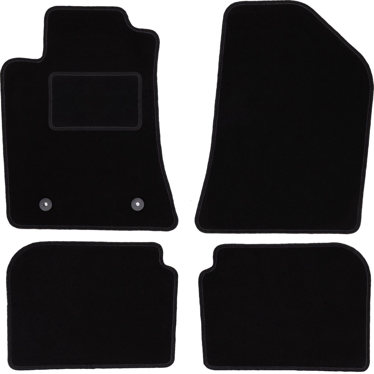 Zwarte veloursmatten voor: Toyota Avensis II T25 stationwagen, liftback, sedan (2003-2009)