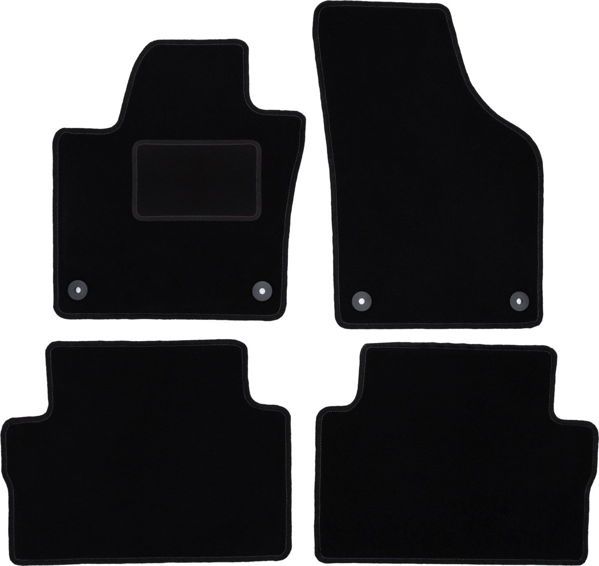 Zwarte veloursmatten voor: Volkswagen Sharan II minivan (2010-)