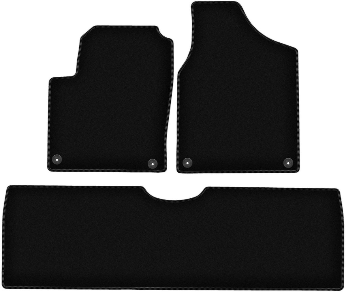 BASIC zwarte veloursmatten voor: Seat Alhambra I minivan (1995-2010)