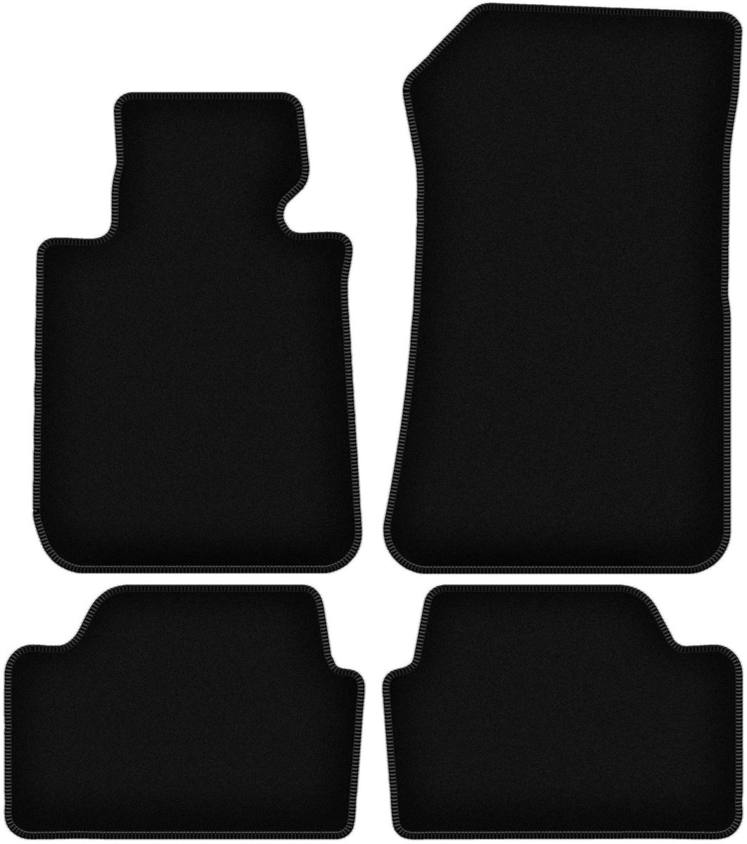 BASIC zwarte veloursmatten voor: BMW 1 E87 hatchback (2004-2011)