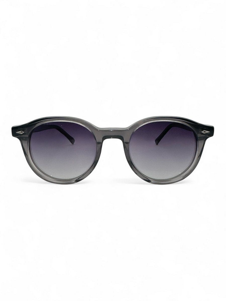 The Brand Remarkable – Zonnebril Unisex – Zonnebril Dames – Zonnebril Heren – Ronde Zonnebril – Grijs / Zwart – UV400 – Luxe, Duurzame & Trendy Zonnebril – Designer Zonnebril – Mode Zonnebril 2025 – Inclusief Beschermhoes – Polariserend Look