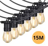 Bol.com JPro Big 15 LED Lichtsnoer Buiten 135 meter Tuinverlichting met Warm Wit Licht - Buiten Lichtslinger op Netstroom - Wate... aanbieding