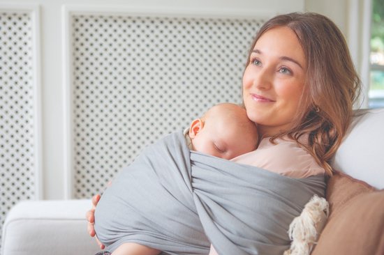 Babylonia draagdoek - Tricot-Slen - Lichtgrijs van Babylonia — afbeelding 4
