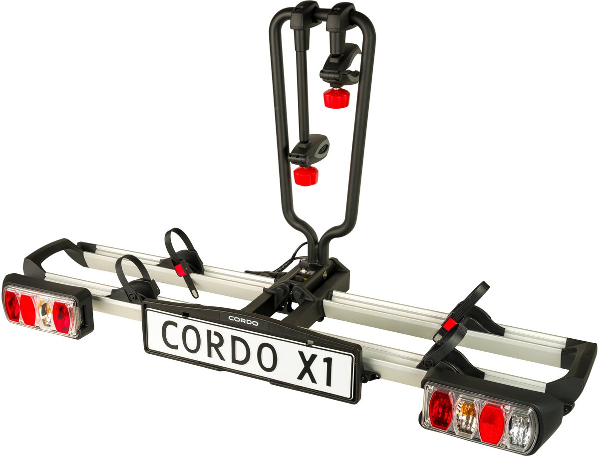 Cordo X1 Fietsendrager Trekhaak – Lichtgewicht 12,5 kg – Geschikt voor 2 E-Bikes tot 30 kg – Opvouwbaar & Afsluitbaar – foto 2