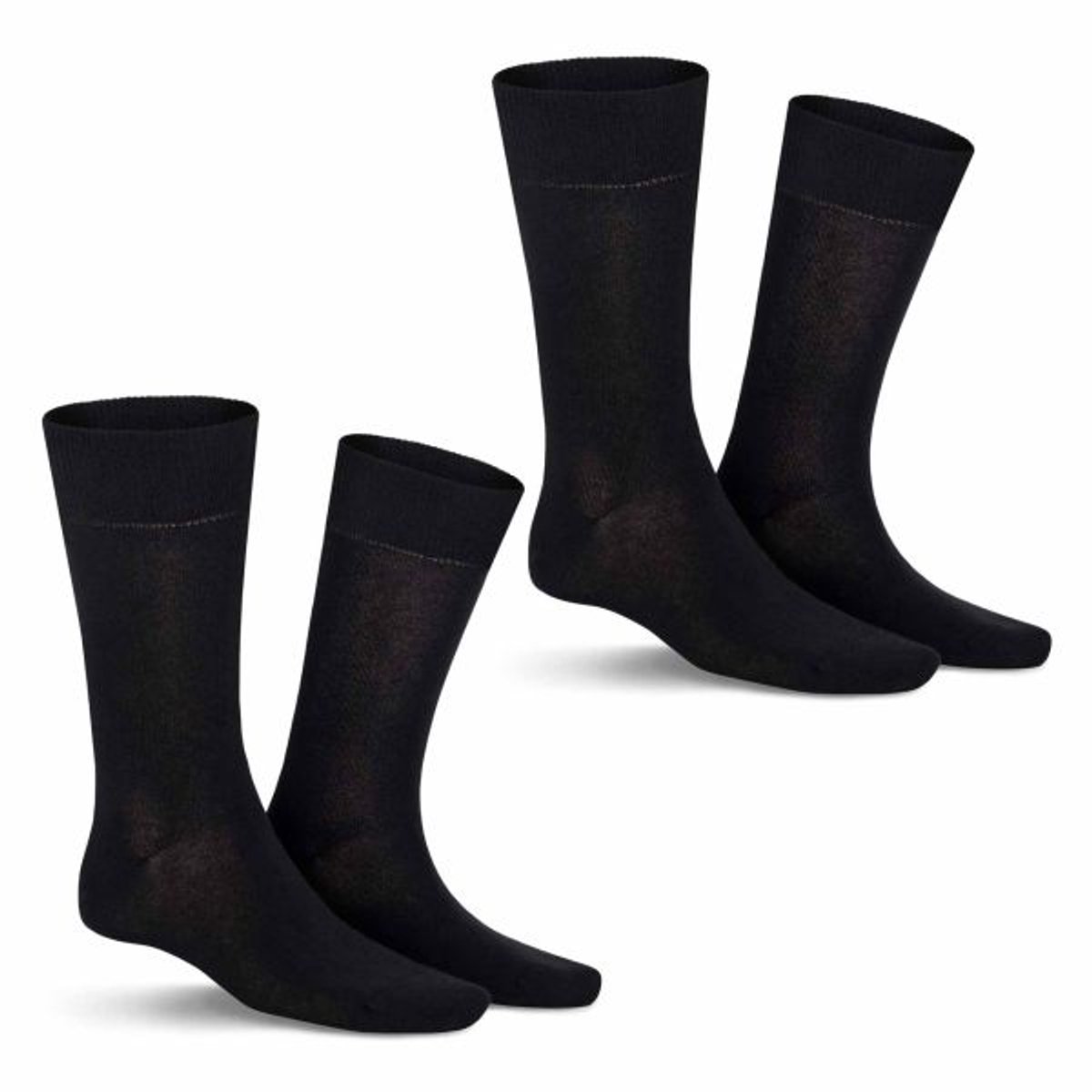 Kunert Comfort Cotton Heren Sokken 2-pack - Zwart - Maat 47-50