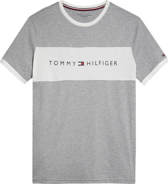 Tommy Hilfiger - Heren - T-shirts SS - Grijs - M | bol.com