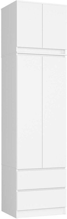 VILHATTEN kledingkast met 2 deuren en 2 lades, eikenpatroon, 98x57x190 cm - België