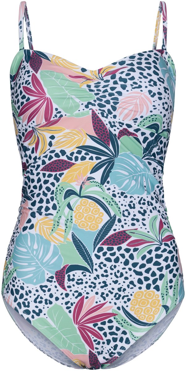 Rebelle Badpak Tropical Jungle - Wit/Multi - Strapless