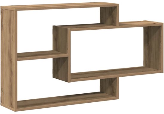 vidaXL Cd-wandschap 100x18x18 cm bewerkt hout wit