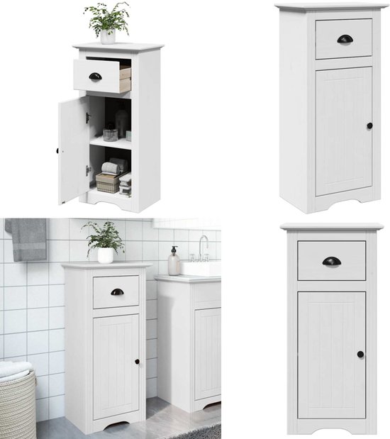 vidaXL Badkamerkast met rolhouder 20,5x22x90 cm oud houtkleurig