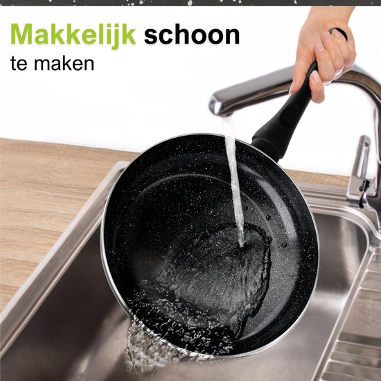 Ensemble de 3 poêles en céramique CeraFusion - Poêles à frire 20, 24 et 28 cm - Poêles à frire - Ensemble de poêles à frire - Casseroles et poêles à induction - Pan - Sans PFAS