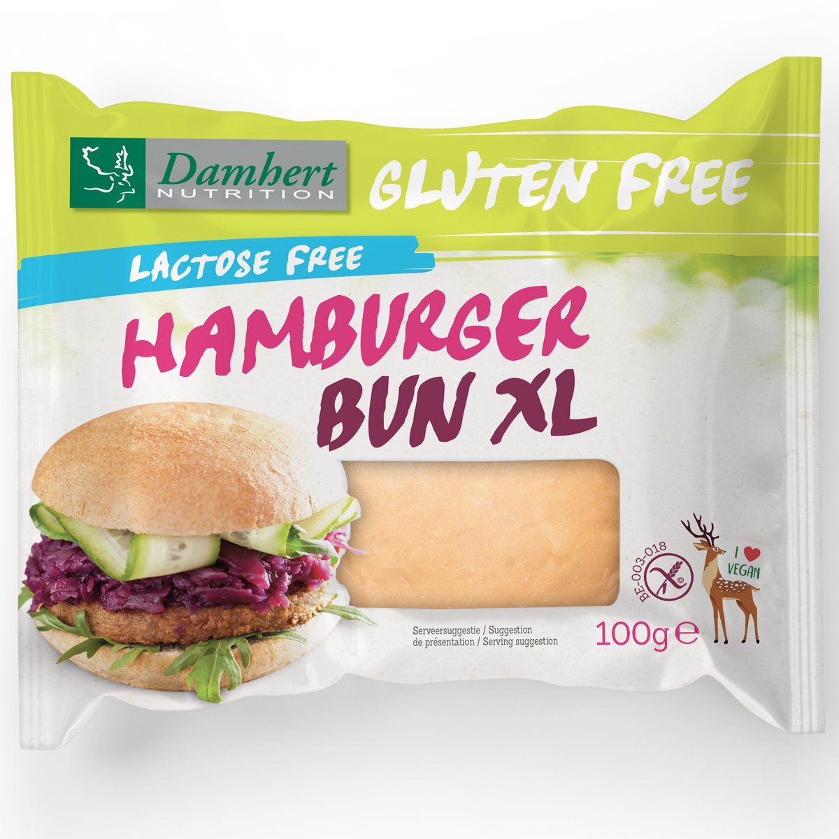 Goedkoopste Damhert Glutenvrije Hamburger Bun XL 100GR