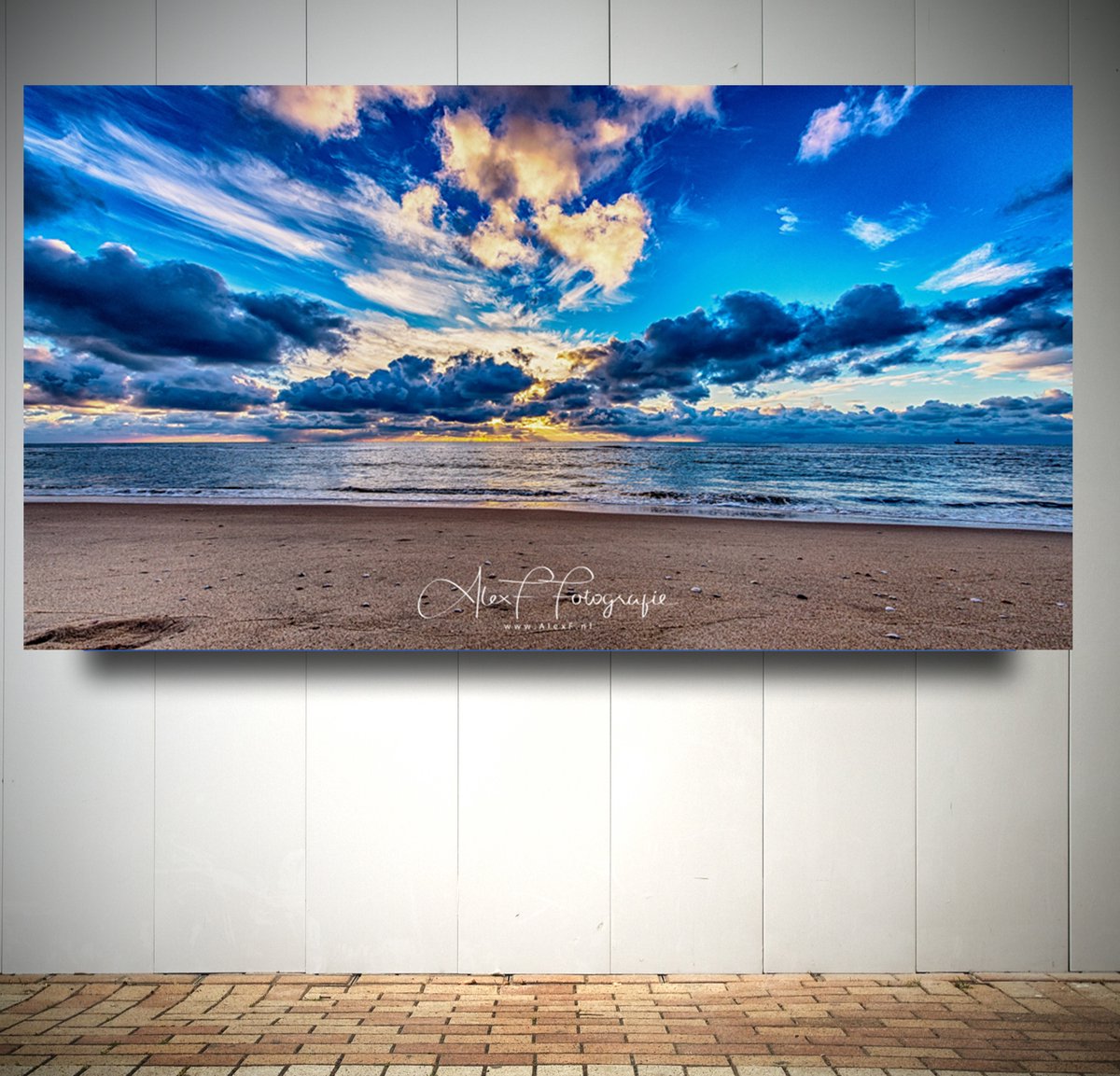 Alex F Fotografie Foto op Canvas - Strand AlexF018 – Formaat 120 x 60cm - Wanddecoratie - Muurdecoratie woonkamer - Slaapkamer decoratie - Kamer accessoires - Schilderijen op canvas multi