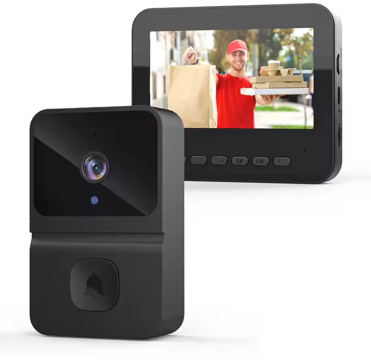 Draadloze Slimme Video Deurbel met Scherm – Full HD Camera – 4.3 Inch Monitor & Display – Deurbellen met Camera en Scherm – Waterdicht – Nachtzicht – Tweerichtingscommunicatie