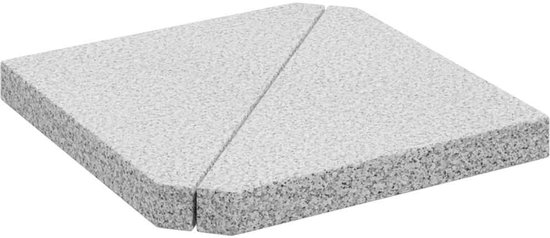 vidaXL Parasolvoetplaten 2 st driehoekig 14 kg graniet grijs - Paraplu Halterschijf - Paraplu Halterschijven - Paraplu Voet Gewicht - Parasol Plaat