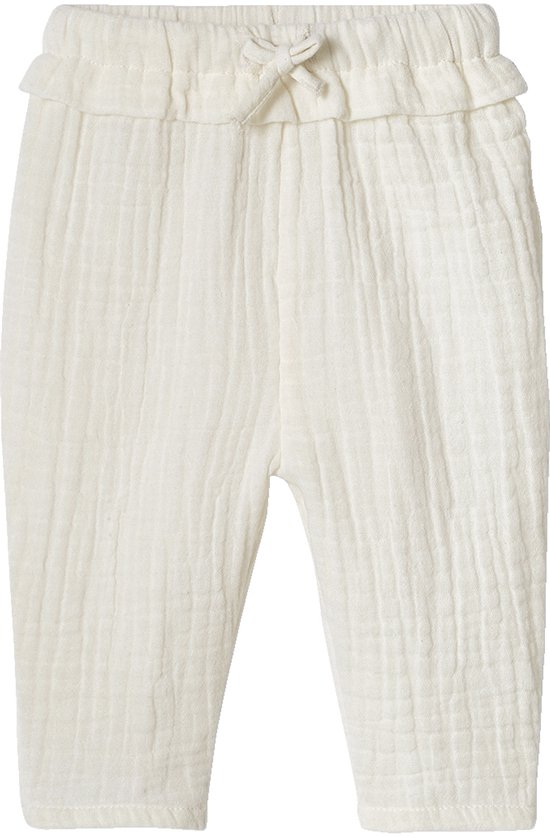Babybroek van katoengaas ecru