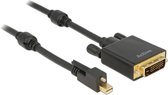 Premium Mini DisplayPort 1.2 naar DVI actieve kabel (4K 30 Hz) / zwart - 5 meter