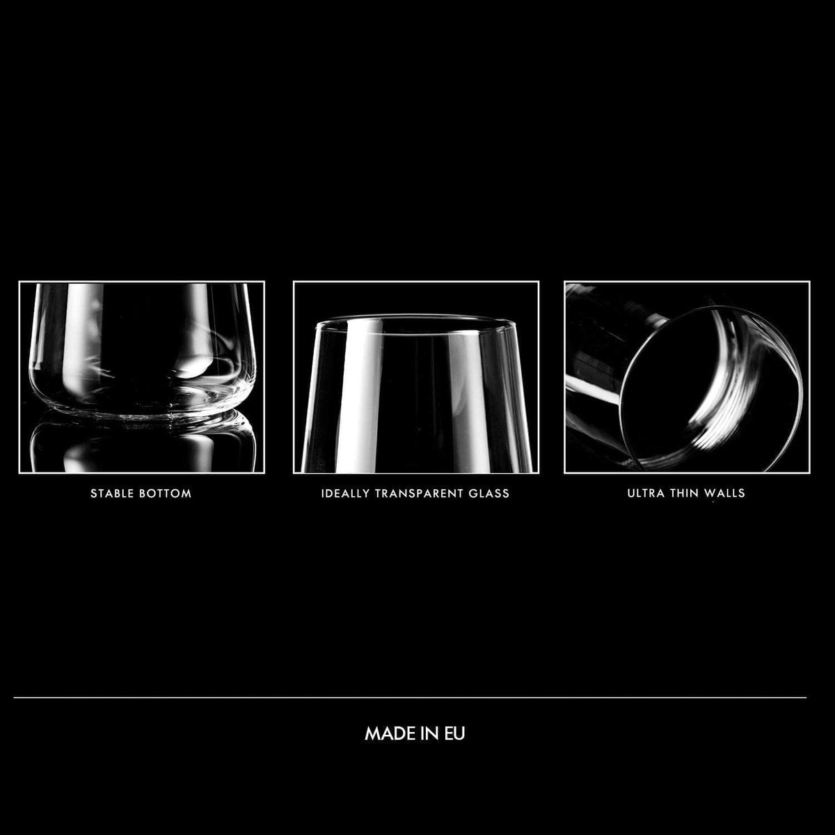 KROSNO | Water Sap Drinkglazen | Set van 12 stuks - 430 ml | Avant-Garde Collectie | Loodvrij Kristalglas | Perfect voor Thuis, Restaurants en Feesten | Vaatwasser Veilig — afbeelding 2