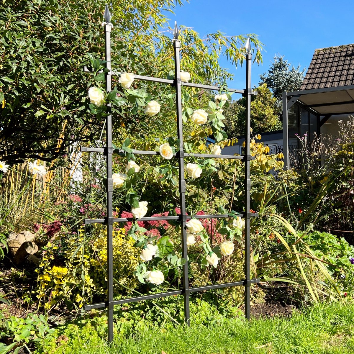 garden mile® 1.9m Metalen Tuin Obelisk Klimmen Plant Bloemen Stalen
