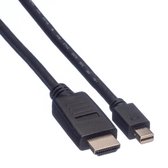 Mini DisplayPort 1.2 naar HDMI 1.4 kabel (4K 30 Hz) / zwart - 3 meter