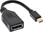 Mini DisplayPort - DisplayPort adapter - versie 1.2 (4K 60 Hz) / zwart - 0,15 meter