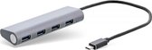 InLine USB-C hub met 4 poorten - busgevoed - USB3.0 / aluminium - 0,25 meter