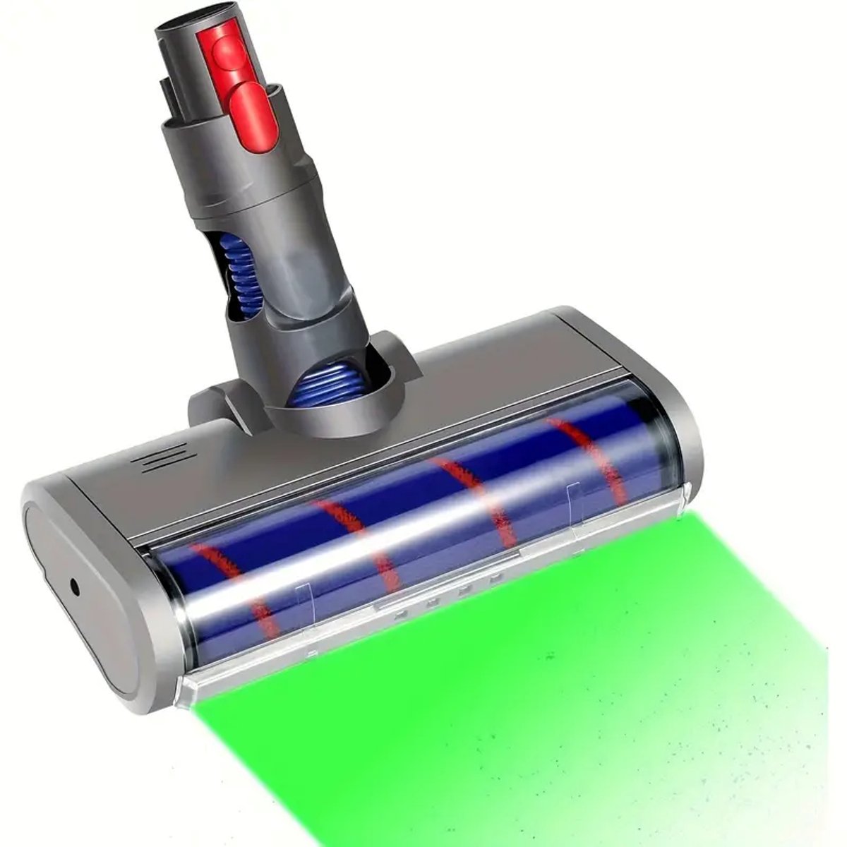 Vloerborstelkop voor Dyson V7 V8 V10 V11 V15 G5 – Zachte Fluwelen Rolborstel met Groene LED-verlichting – Geschikt voor Harde Vloeren – Niet Compatibel met V6, DC, Ball en Slim-serie