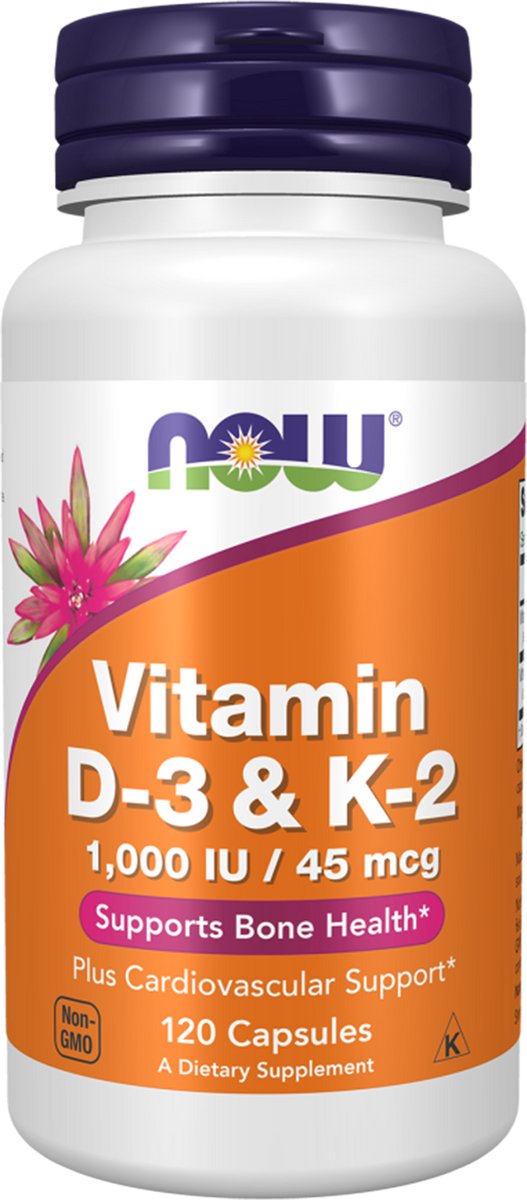 Goedkoopste Now Foods - Vitamine D3 & K2 - 120 capsules