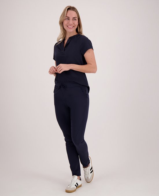 Je m'appelle Travelstof At Work Broek Regular fit Met stretch - Blauw - Maat XL
