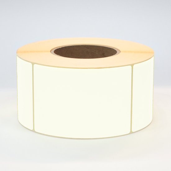 Blanco stickers op rol - Mat wit, 80x120 mm, 1000 etiketten per rol | bol