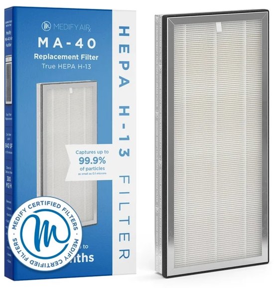 Medify Air MA-40 Vervangingsfilter – HEPA Filter H13 – 1 Stuk – Luchtfilter – Actieve Koolstof – Luchtzuivering