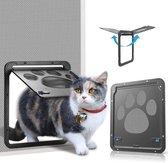 PolkaHome® Kattenluik, Kattenluik Hordeur Vliegengaas - Kattenluiken, Kattenluikje, Kattendeur Binnendeur (29 x 24cm) - Hondenluik - Geschikt voor Katten en Kleine Honden - Eenvoudig te Installeren & Afsluitbaar