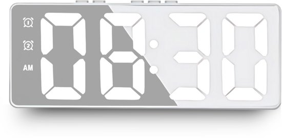 Lumivéra® - Digitale Wekker - Digitale Klok - Wekkers voor Kinderen & Volwassenen - Reiswekker - Slaapkamer - Led Wekkers Digitaal - Alarmklok - Wit