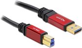 Delock - USB 3.0 B Kabel - Zwart - 3 meter