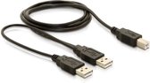 Delock - USB 2.0 A - A/B Kabel - Zwart - 1 meter