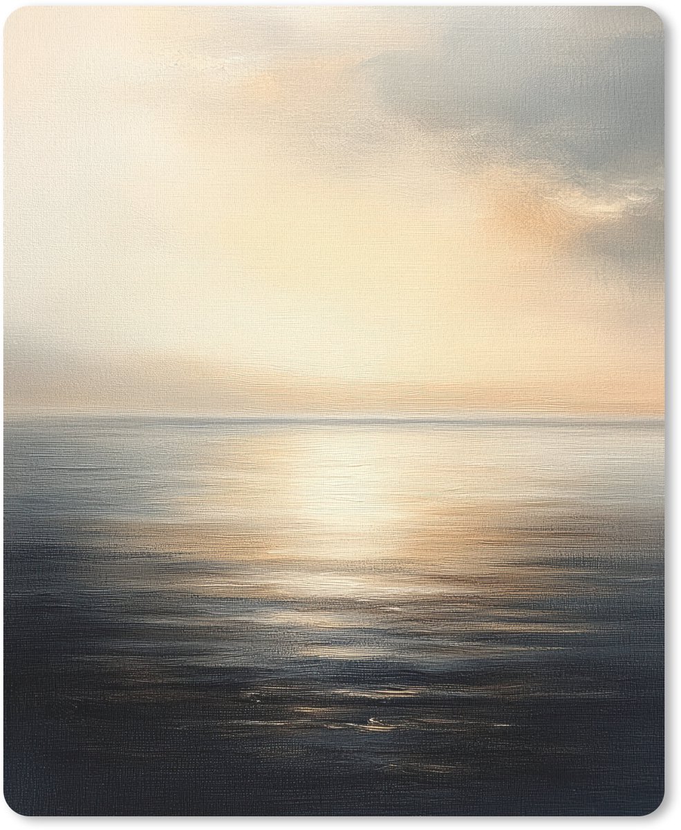 Muismat 19x23 cm - Mousepad Zon - Horizon - Zee - Muismatten