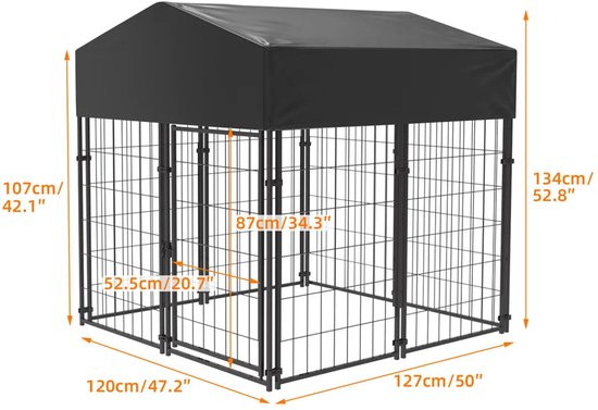 COOSOO Hond Krat Cover 22 Inch Waterdichte Zware Huisdier Kennel Cover Ademend Deur Draad Hond Krat Cover voor Indoor Outdoor Bescherming Puppy Kooi