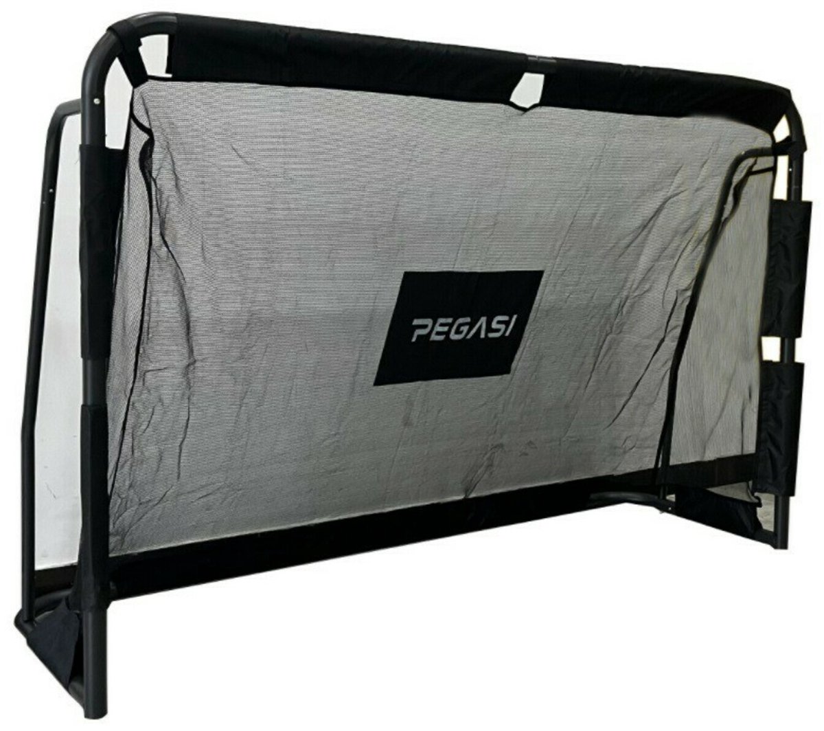 Pegasi Voetbaldoel 180x120 cm - Voetbaldoel voor thuis - Voetbaldoel kinderen - Voetbal doel eenvoudige montage - Training doel - Zwart