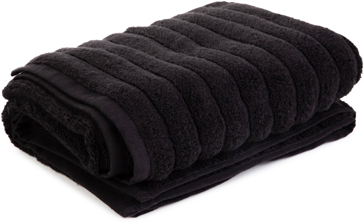 HOMLA - Handdoek - Zwart - 70x130cm - ASTRI