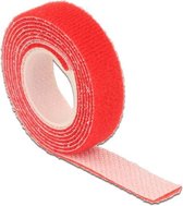 DeLOCK Klittenband rol - lengte 1m / breedte 13mm - rood