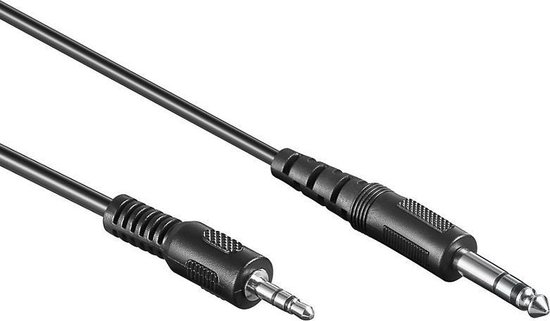 verwennen diefstal Nauwgezet 6,35mm Jack - 3,5mm Jack stereo audio kabel - 5 meter | bol.com