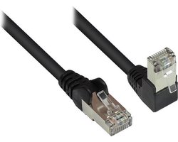S/FTP CAT6 Gigabit netwerkkabel haaks/recht / zwart - 1 meter | bol.com