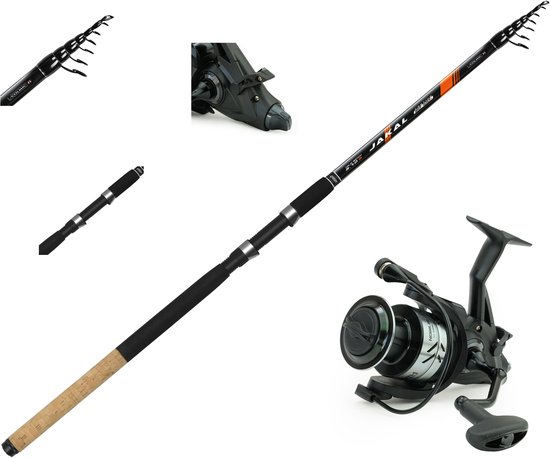 Eal Master Palingset PALINGHENGEL 3,40 Meter + PALINGMOLEN Baitrunner Werpmolen Telescopische Hengel van Eal Master — afbeelding 5