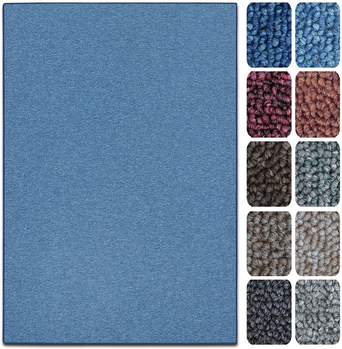 FLOORDIREKT Tapit London - Vlakke Lussenpool - Op Maat Gemaakt - Modern & Easy Care - Lichtblauw - 200 x 700 cm