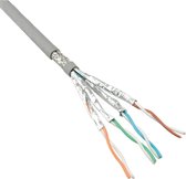 S/FTP CAT6 Gigabit netwerkkabel met vaste aders - AWG24 - LSZH / grijs - 100 meter