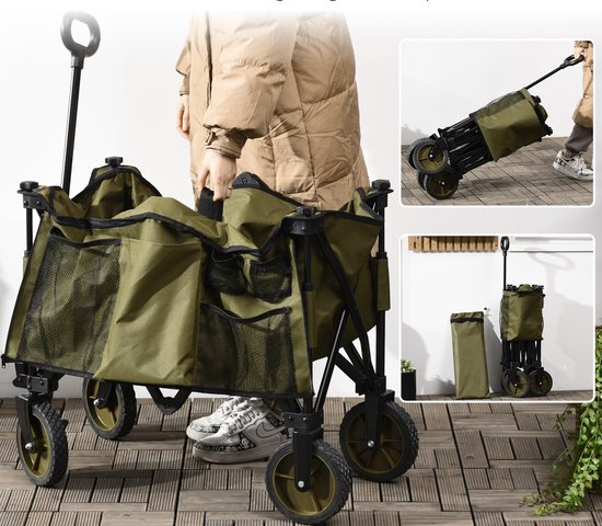 Strandwagen opvouwbaar met Tafel Afdekking - 5 zakken van Merkloos — afbeelding 5